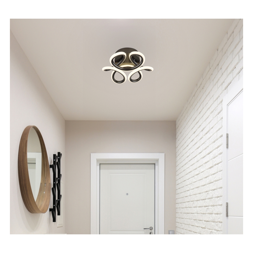 Globo - LED Laevalgusti LED/24W/230V 2700/4000/6000K d. 26 cm must