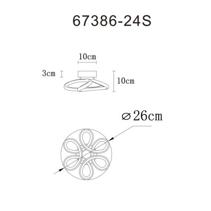 Globo - LED Laevalgusti LED/24W/230V 2700/4000/6000K d. 26 cm matt kroom