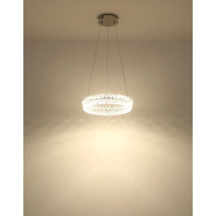 Globo - hämardatav LED-lühter riputuskaabliga LED/24W/230V 2700-6000K läbipaistev + kaugjuhtimispult