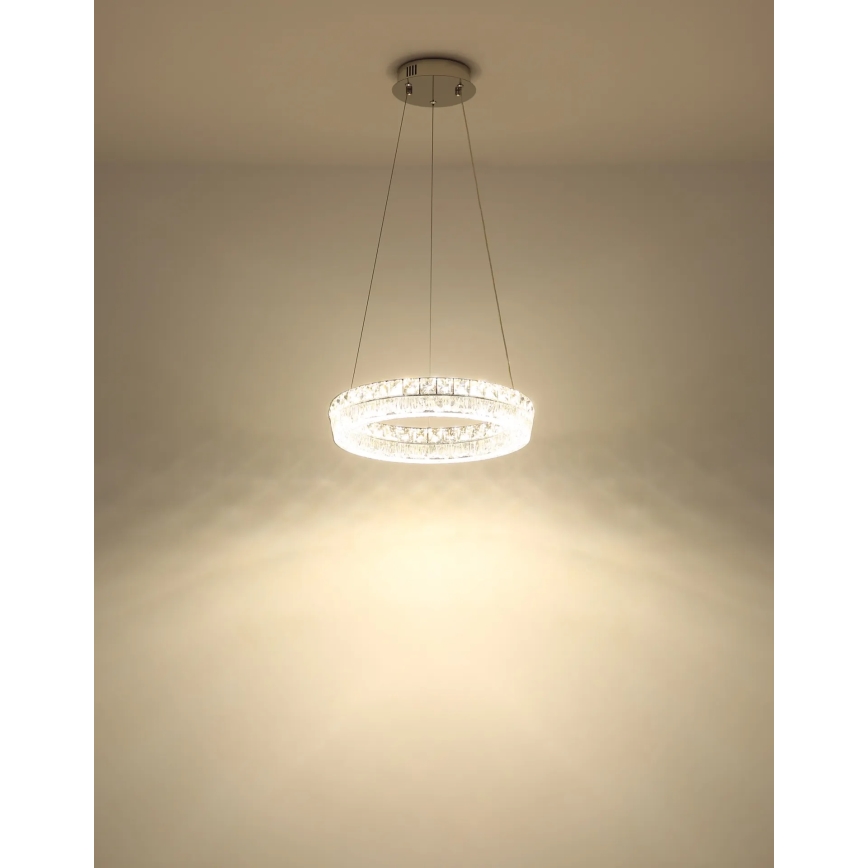 Globo - hämardatav LED-lühter riputuskaabliga LED/24W/230V 2700-6000K läbipaistev + kaugjuhtimispult