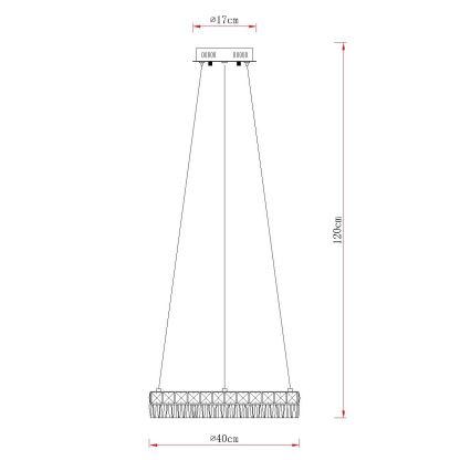 Globo - hämardatav LED-lühter riputuskaabliga LED/24W/230V 2700-6000K läbipaistev + kaugjuhtimispult