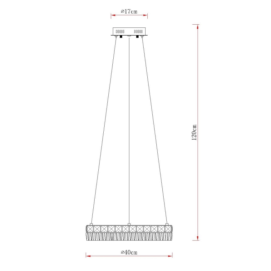 Globo - hämardatav LED-lühter riputuskaabliga LED/24W/230V 2700-6000K läbipaistev + kaugjuhtimispult