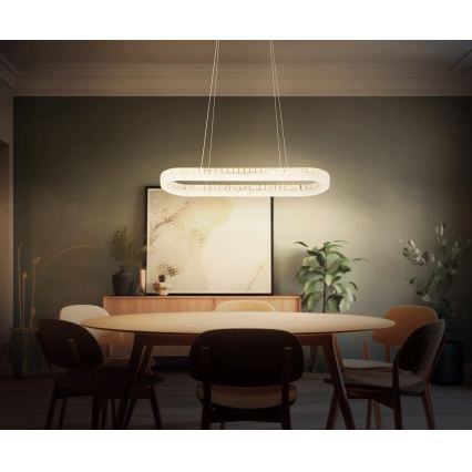 Globo - LED-hämardatav kaabliga rippvalgusti LED/40W/230V 2700-6000K läbipaistev + kaugjuhtimispultiga