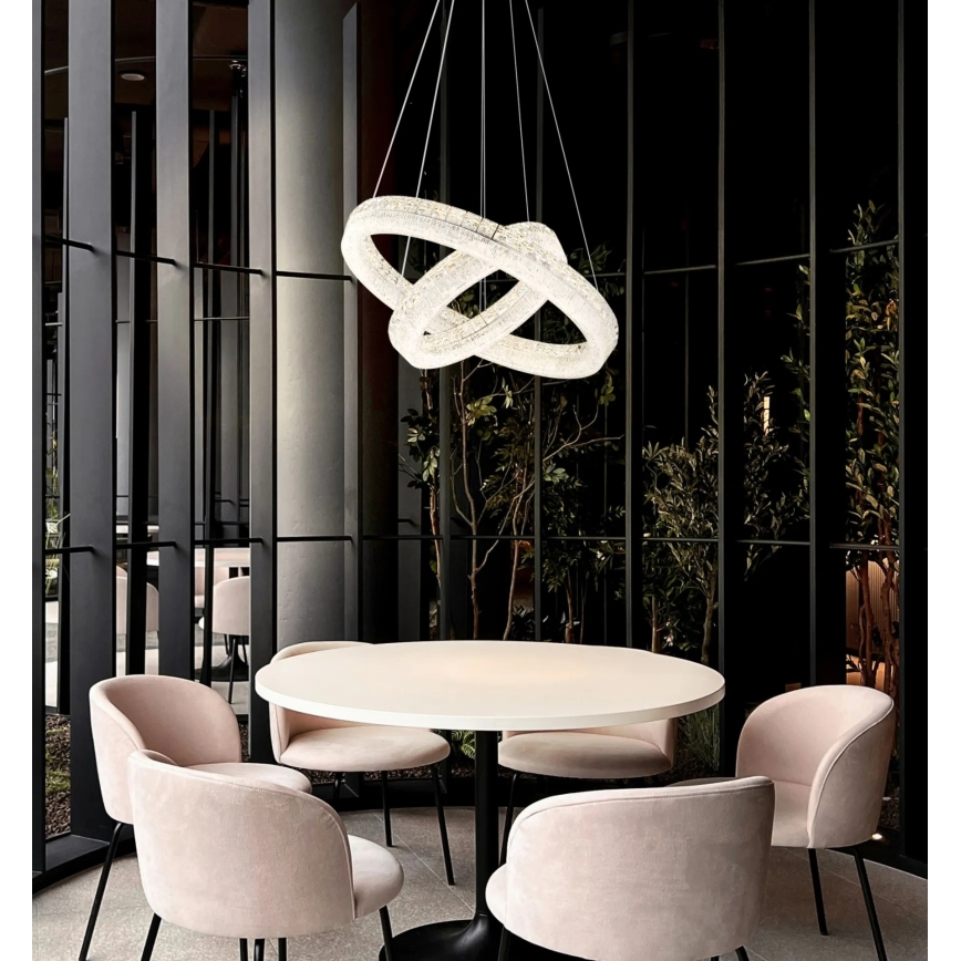 Globo - LED hämardatav lühter kaabliga LED/60W/230V 2700-6000K läbipaistev + kaugjuhtimispult