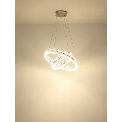 Globo - LED hämardatav lühter kaabliga LED/60W/230V 2700-6000K läbipaistev + kaugjuhtimispult