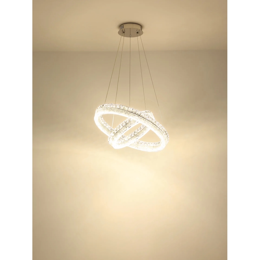 Globo - LED hämardatav lühter kaabliga LED/60W/230V 2700-6000K läbipaistev + kaugjuhtimispult