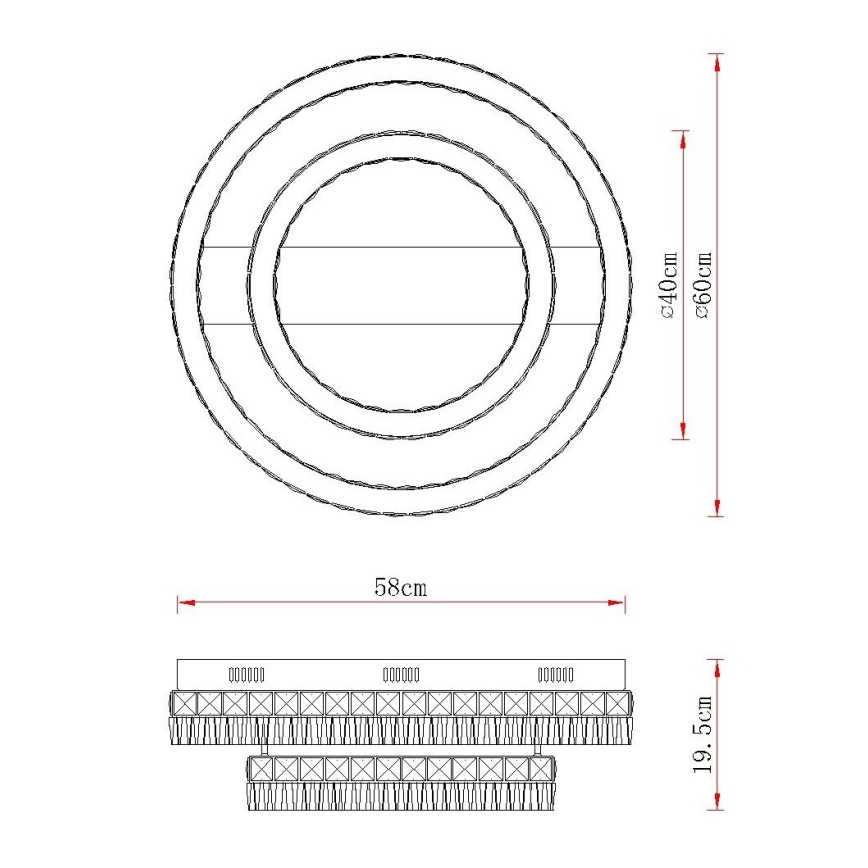 Globo - Hämardatav LED-laelamp LED/60W/230V 2700-6000K läbipaistev + kaugjuhtimispult