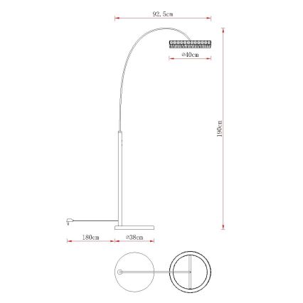 Globo - hämardatav LED-põrandalamp LED/35W/230V 3000/4000/6000K