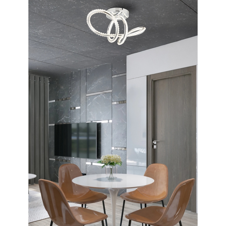 Globo - LED hämardatav laelamp LED/40W/230V 2700-6000K läikiv kroom + kaugjuhtimispult