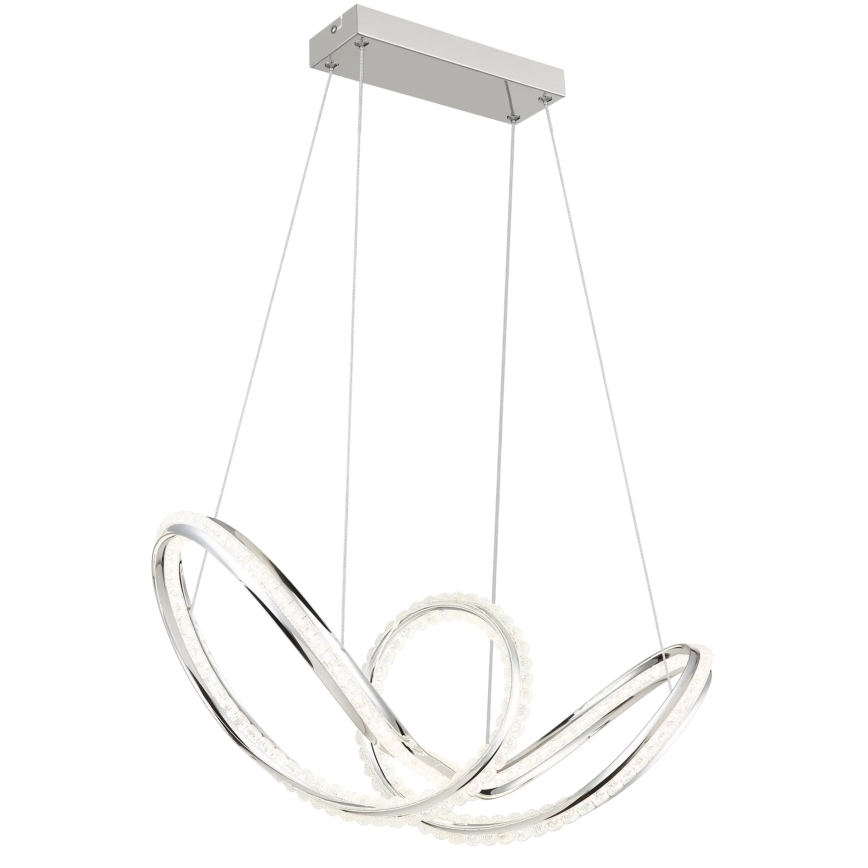 Globo - Hämardatav LED-lühter riputuskaabliga LED/45W/230V 2700-6000K läikiv kroom + kaugjuhtimispult