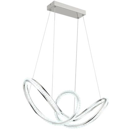 Globo - Hämardatav LED-lühter riputuskaabliga LED/45W/230V 2700-6000K läikiv kroom + kaugjuhtimispult