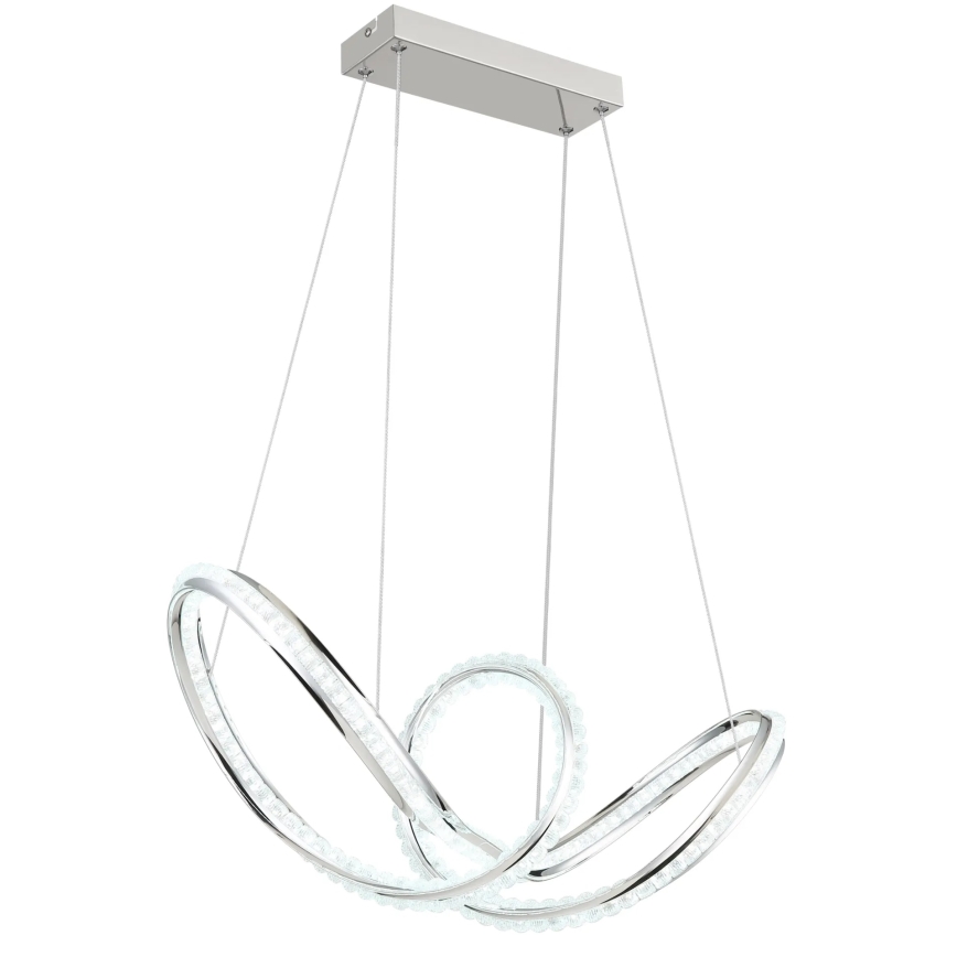 Globo - Hämardatav LED-lühter riputuskaabliga LED/45W/230V 2700-6000K läikiv kroom + kaugjuhtimispult