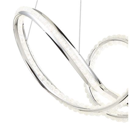 Globo - Hämardatav LED-lühter riputuskaabliga LED/45W/230V 2700-6000K läikiv kroom + kaugjuhtimispult
