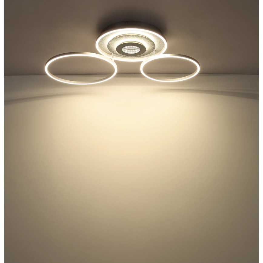 Globo - LED-hämardatav laelamp LED/40W/230V 2700-6500K 57x99,2 cm hõbedane + kaugjuhtimispult