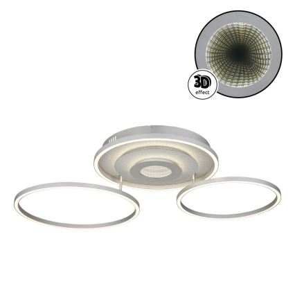Globo - LED-hämardatav laelamp LED/40W/230V 2700-6500K 57x99,2 cm hõbedane + kaugjuhtimispult