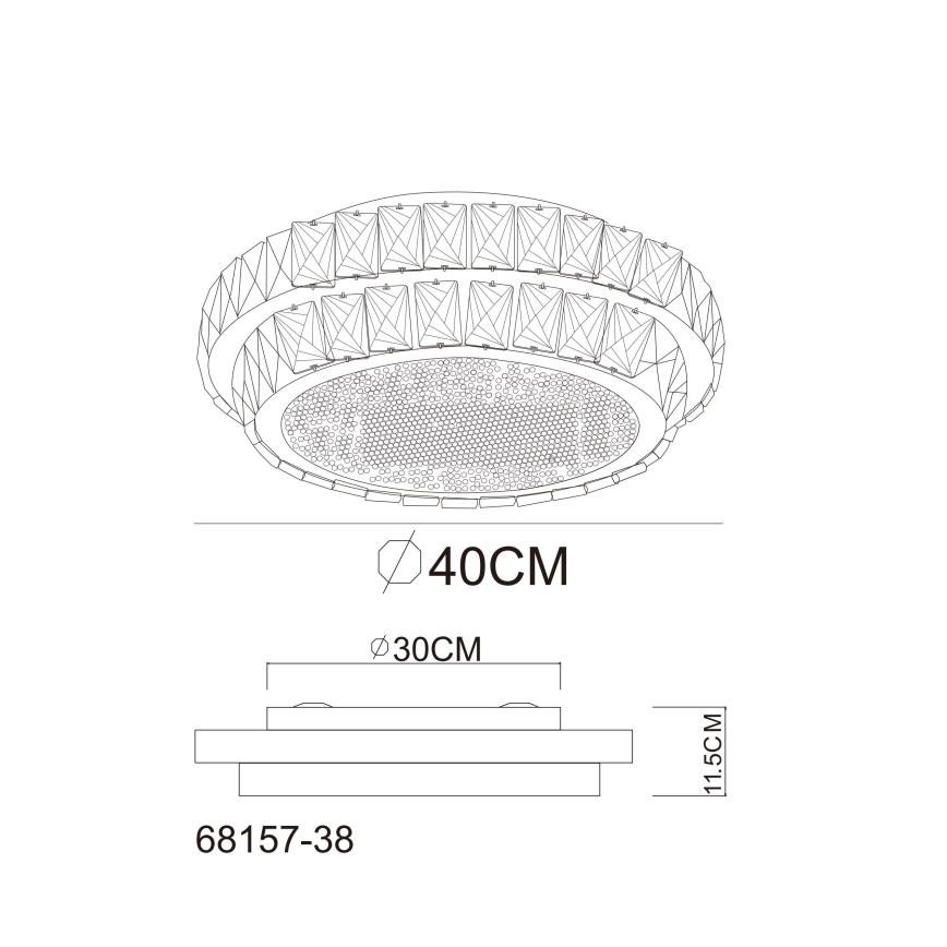 Globo - hämardatav LED-laelamp LED/38W/230V 2700–6000K Ø 40 cm + kaugjuhtimispult