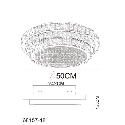 Globo - LED Hämardatav laevalgusti LED/48W/230V 2700-6000K d. 50 cm valge + kaugjuhtimispult