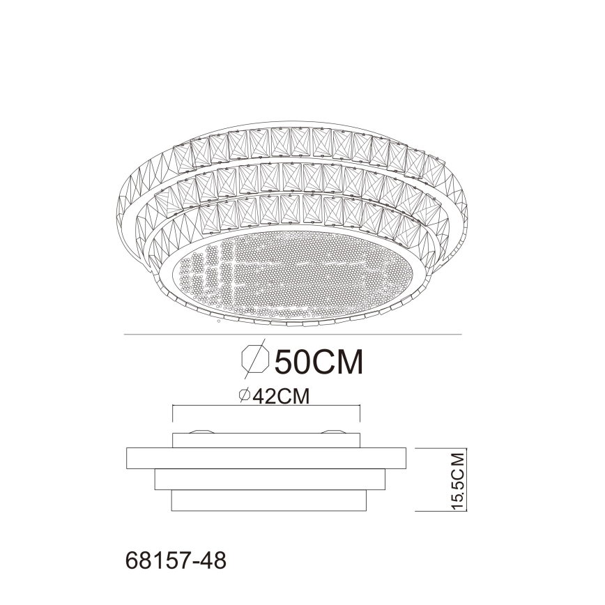 Globo - LED Hämardatav laevalgusti LED/48W/230V 2700-6000K d. 50 cm valge + kaugjuhtimispult