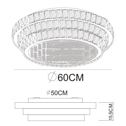 Globo - hämardatav LED-laelamp LED/58W/230V 2700-6000K läbimõõt 60 cm valge + kaugjuhtimispult