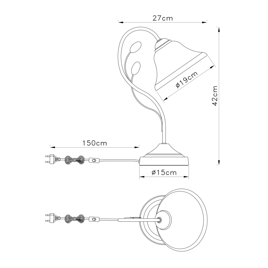 Globo - Laualamp 1xE27/60W/230V