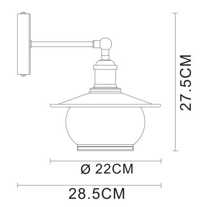 Globo - Seinavalgusti 1xE27/60W/230V