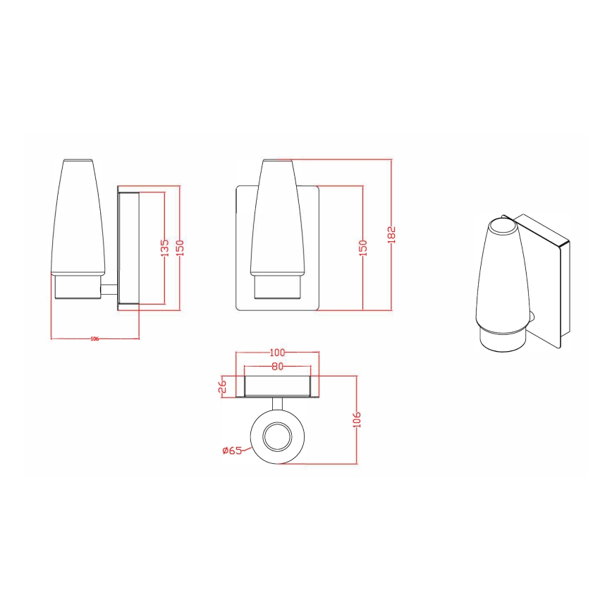 Globo - Seinavalgusti vannituppa 1xE14/20W/230V IP44