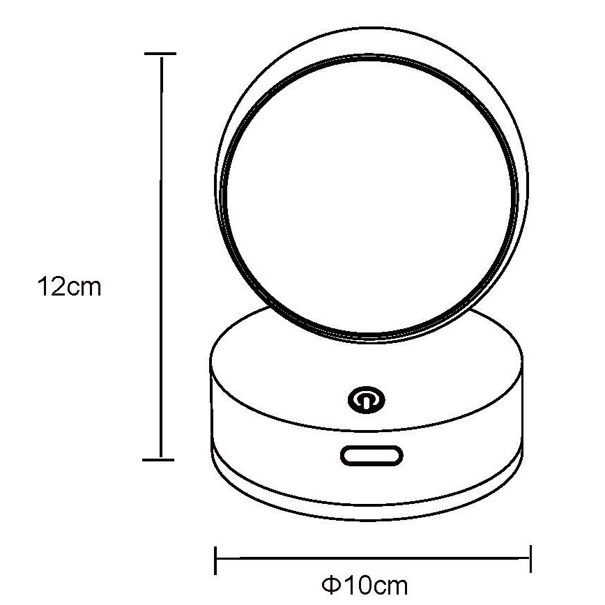 Globo - LED Hämardatav laetav puutetundlik seinavalgusti LED/1,4W/5V 1800 mAh must