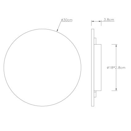 Globo - LED seinavalgusti LED/14W/230V 3000K