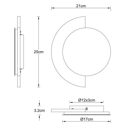 Globo - LED seinavalgusti LED/12W/230V 3000K