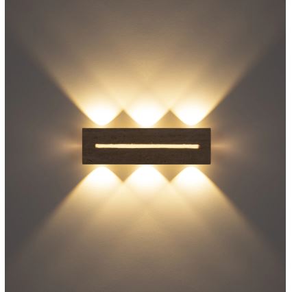 Globo - LED seinavalgusti LED/17W/230V 3000K 40 cm travertiin