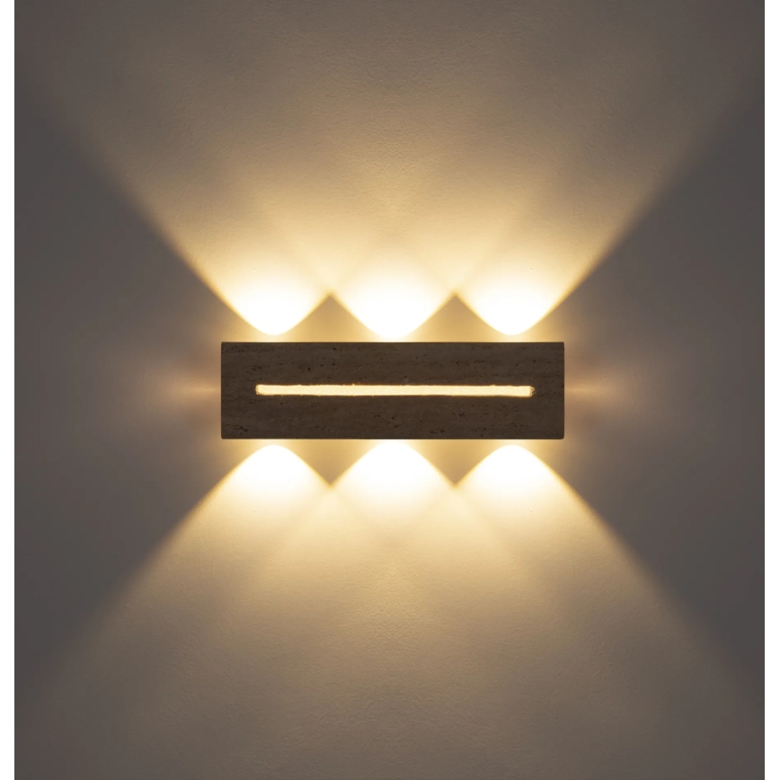 Globo - LED seinavalgusti LED/17W/230V 3000K 40 cm travertiin