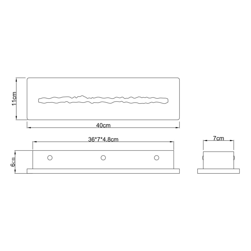 Globo - LED seinavalgusti LED/17W/230V 3000K