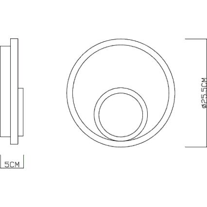 Globo - LED seinavalgusti LED/16W/230V 3000K