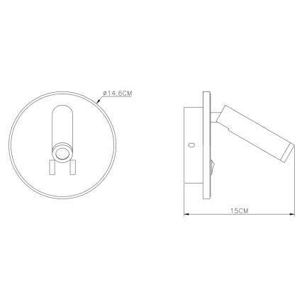 Globo - LED Kohtvalgusti seinale LED/6W + LED/1W/230V