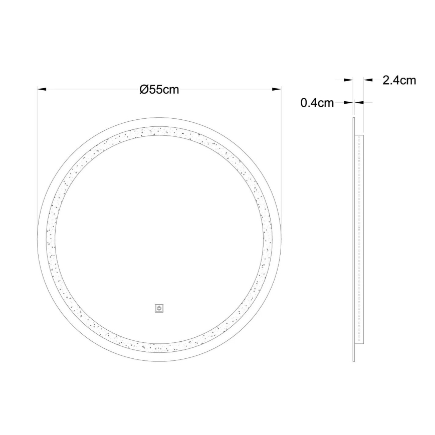 Globo - LED Hämardatav sein peegel koos taustvalgustus LED/10W/230V 4000K d. 55 cm