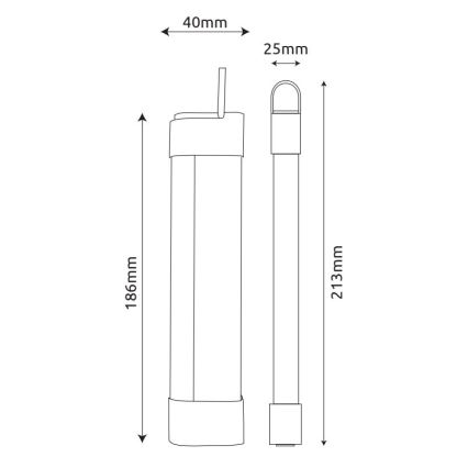 Globo - LED Laetav köögikapialune valgusti 3-ühes LED/2W/5V 3000/4000/7000K 800 mAh