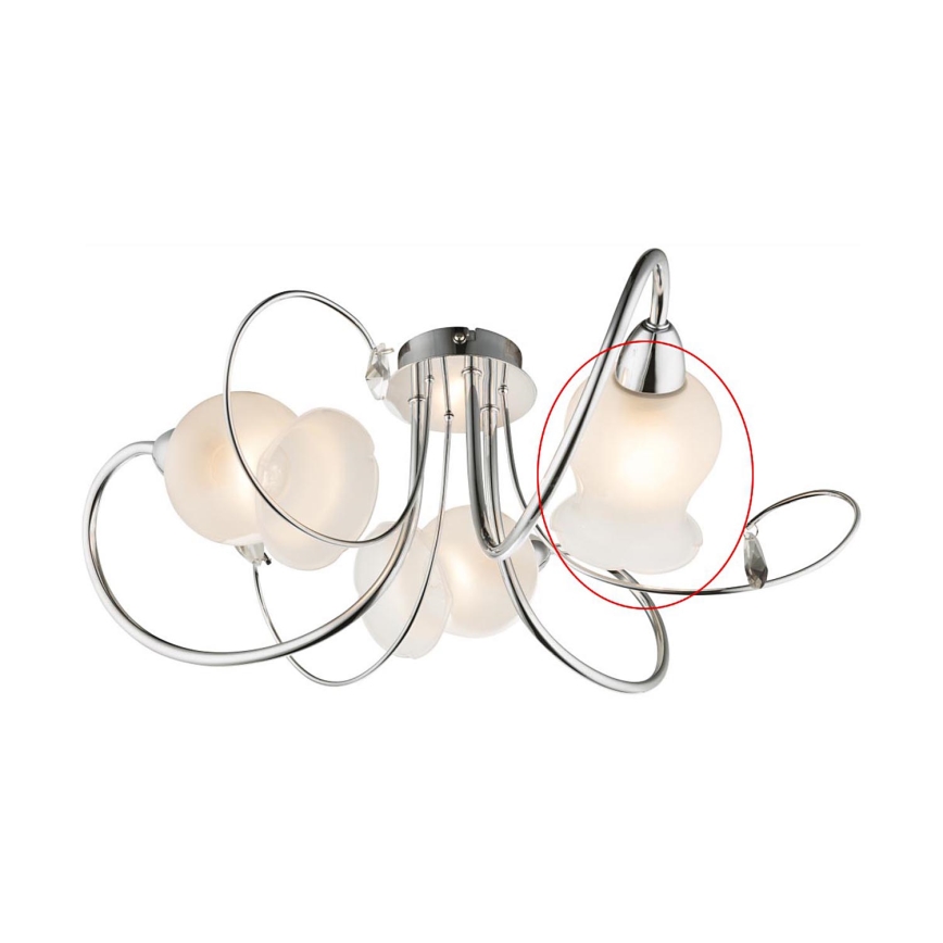 Globo - Asendusklaas lühtrile LILLY E14, valge