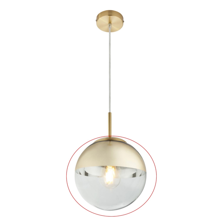 Globo - asendusklaas lühtrile VARUS E27, kuldne, läbimõõt 20 cm