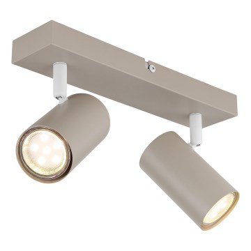 Globo - Beež spottvalgusti 2xGU10/35W/230V