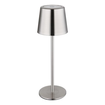 Globo - hämardatav puutetundlik laetav LED-laualamp LED/2W/3,7V 3000/4000/6000K 2200 mAh läikiv kroom