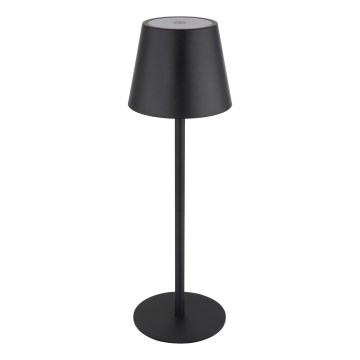 Globo - hämardatav puutetundlik laetav välistingimustesse mõeldud lauavalgusti 3-ühes LED/3W/5V 3000/4000/5000K IP54 1800 mAh must