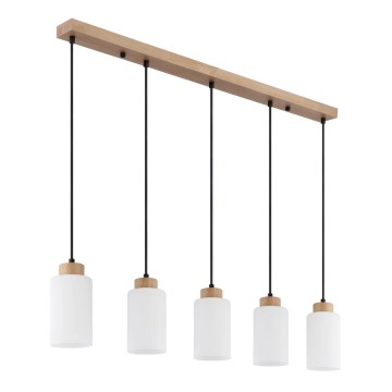 Globo - Kaabliga rippvalgusti 5xE27/60W/230V beež/valge