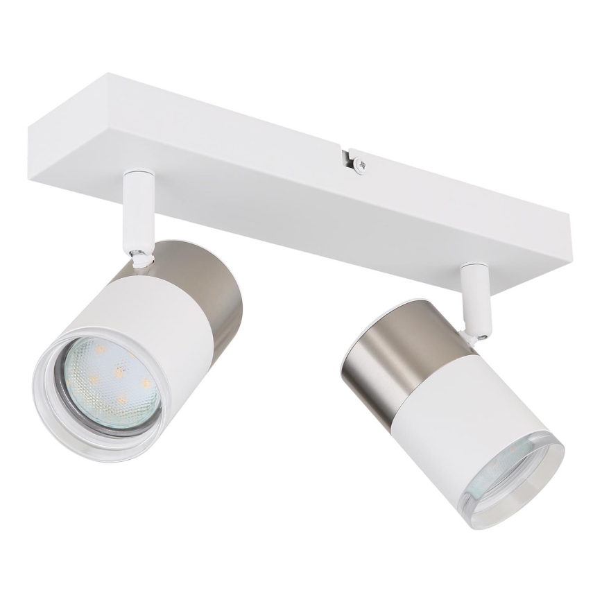 Globo - Kohtvalgusti 2xGU10/25W/230V valge/matt kroom