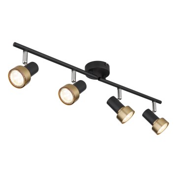 Globo - Kohtvalgusti  4xGU10/25W/230V must/kuldne