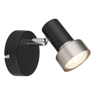 Globo - Kohtvalgusti seinale 1xGU10/25W/230V must/hõbedane