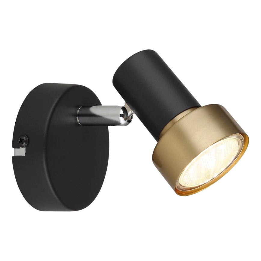 Globo - Kohtvalgusti seinale 1xGU10/25W/230V must/kuldne