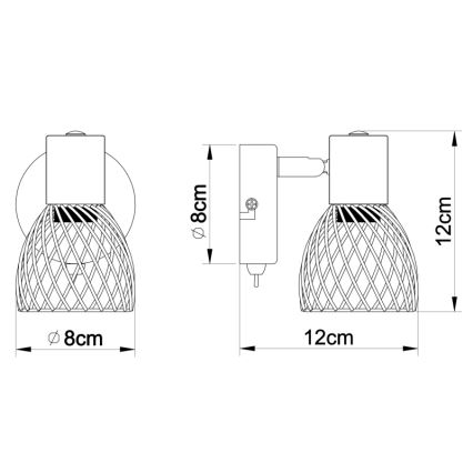 Globo - Kohtvalgusti seinale 1xE14/40W/230V