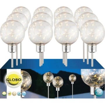 Globo - Komplekt 12x LED päikesevalgusti LED/3,2V IP44 600 mAh