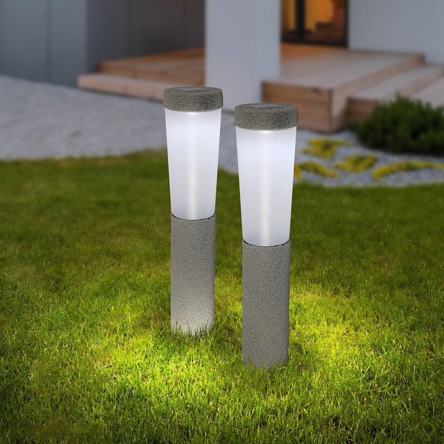 Globo - KOMPLEKT 2x LED Päikesepaneeliga valgusti LED/0,1W/3V 6000K IP44 400 mAh