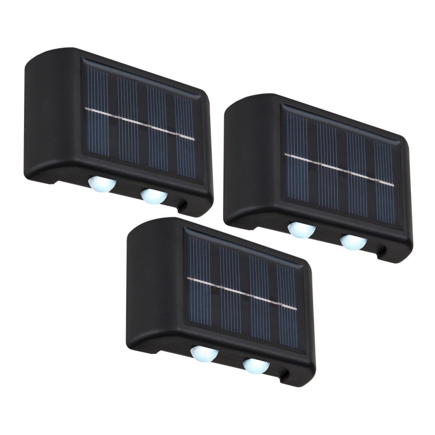 Globo - KOMPLEKT 3x LED Päikesepaneeliga valgusti LED/0,8W/3V 6500K IP44 600 mAh